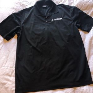 MENS: black nike dri fit golf polo